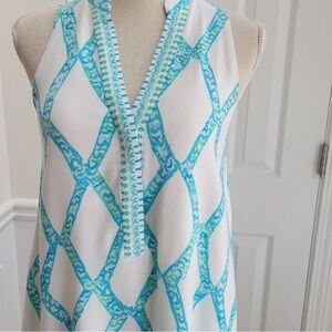 Sugar Blue and White Mini Dress